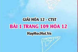 Giải bài 1 trang 109 Hóa 12 Chân trời sáng tạo SGK